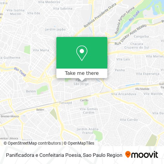 Panificadora e Confeitaria Poesia map