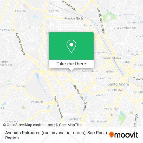 Avenida Palmares (rua nirvana palmares) map