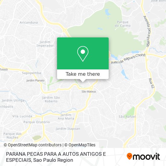 PARANA PECAS PARA A AUTOS ANTIGOS E ESPECIAIS map