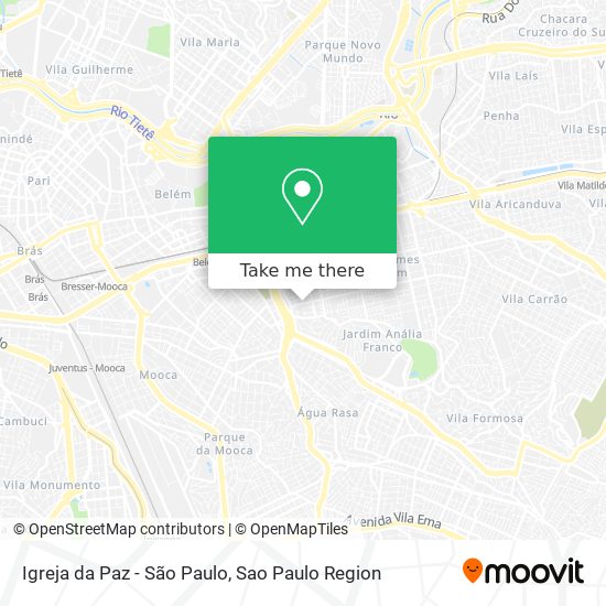 Mapa Igreja da Paz - São Paulo