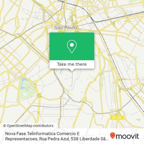 Nova Fase Telinformatica Comercio E Representacoes, Rua Pedra Azul, 538 Liberdade São Paulo-SP 04109-000 map