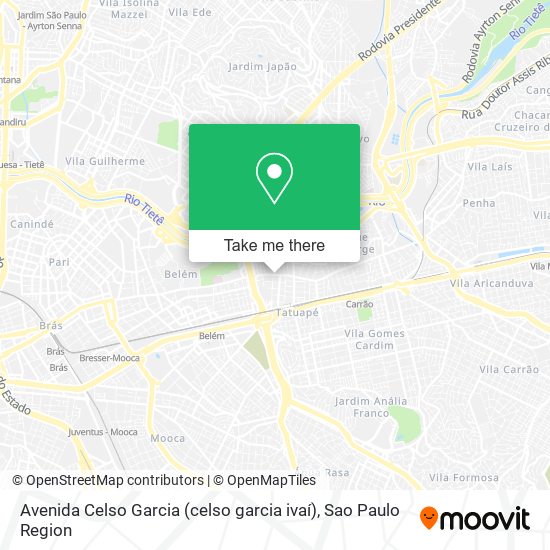 Avenida Celso Garcia (celso garcia ivaí) map