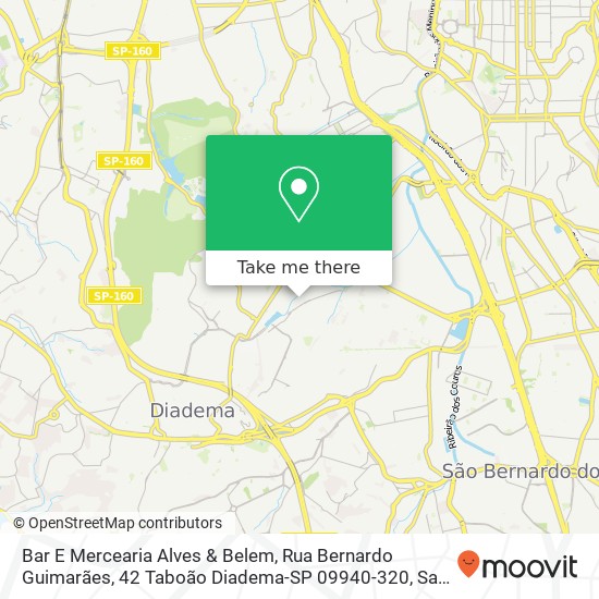 Bar E Mercearia Alves & Belem, Rua Bernardo Guimarães, 42 Taboão Diadema-SP 09940-320 map