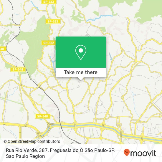 Rua Rio Verde, 387, Freguesia do Ó São Paulo-SP map