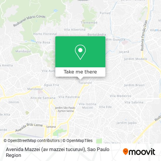 Avenida Mazzei (av mazzei tucuruvi) map