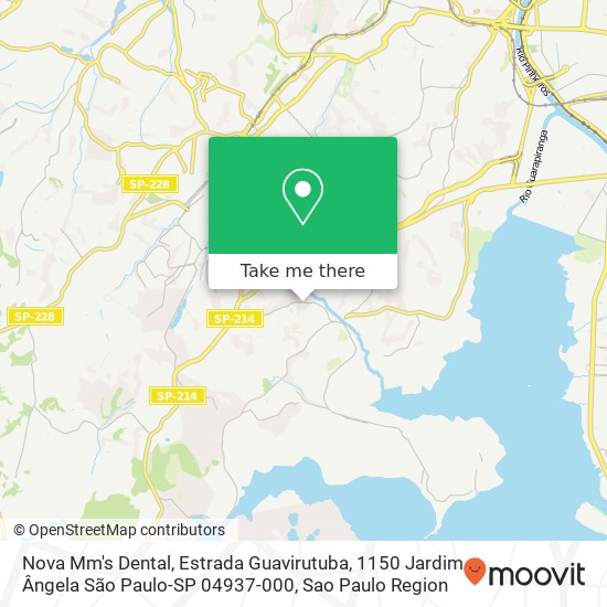 Mapa Nova Mm's Dental, Estrada Guavirutuba, 1150 Jardim Ângela São Paulo-SP 04937-000