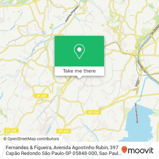Mapa Fernandes & Figueira, Avenida Agostinho Rubin, 397 Capão Redondo São Paulo-SP 05848-000