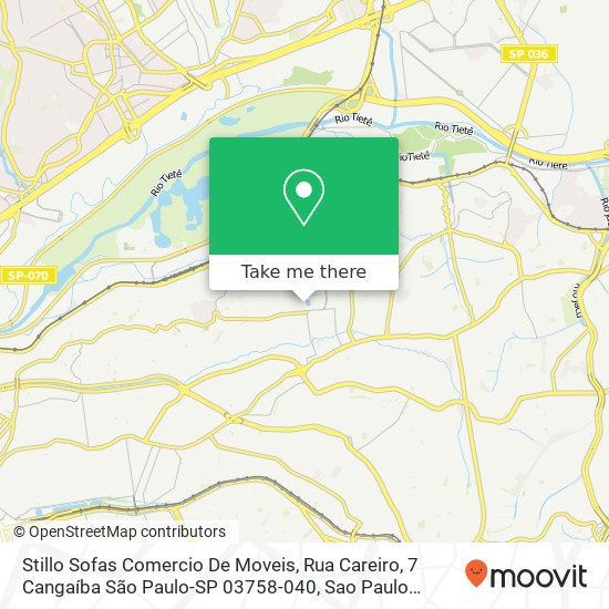 Mapa Stillo Sofas Comercio De Moveis, Rua Careiro, 7 Cangaíba São Paulo-SP 03758-040