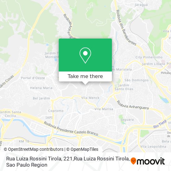 Mapa Rua Luiza Rossini Tirola, 221,Rua Luiza Rossini Tirola