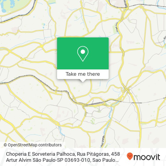 Choperia E Sorveteria Palhoca, Rua Pitágoras, 458 Artur Alvim São Paulo-SP 03693-010 map