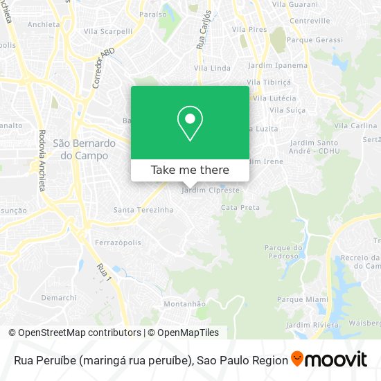 Mapa Rua Peruíbe (maringá rua peruíbe)