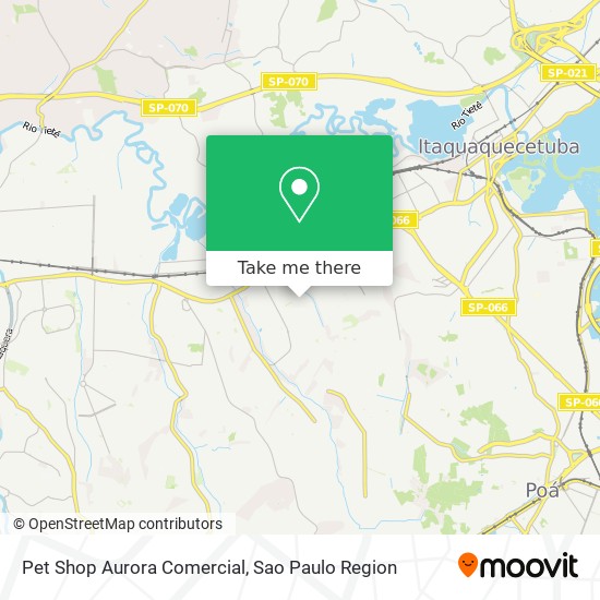 Pet Shop Aurora Comercial map