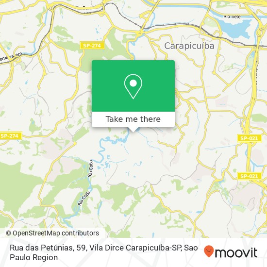 Rua das Petúnias, 59, Vila Dirce Carapicuíba-SP map