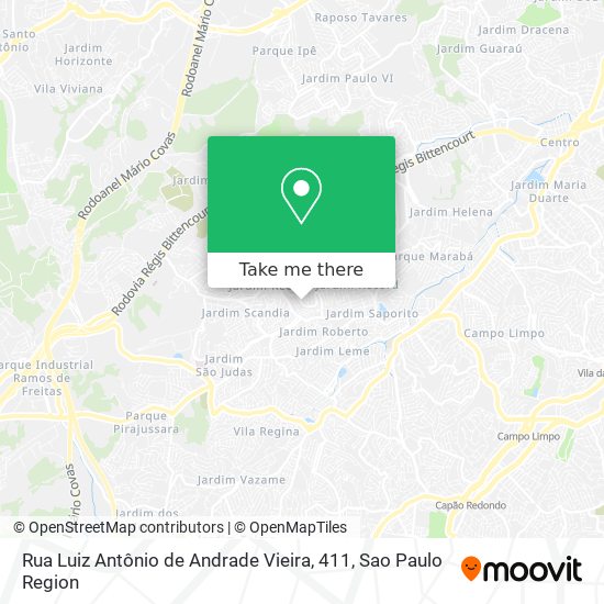 Mapa Rua Luiz Antônio de Andrade Vieira, 411