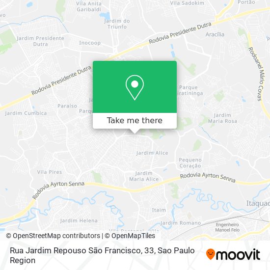 Rua Jardim Repouso São Francisco, 33 map