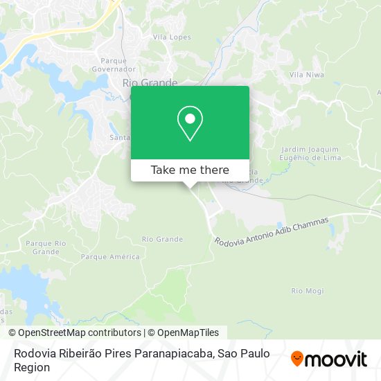 Mapa Rodovia Ribeirão Pires Paranapiacaba