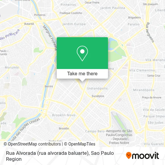 Rua Alvorada (rua alvorada baluarte) map