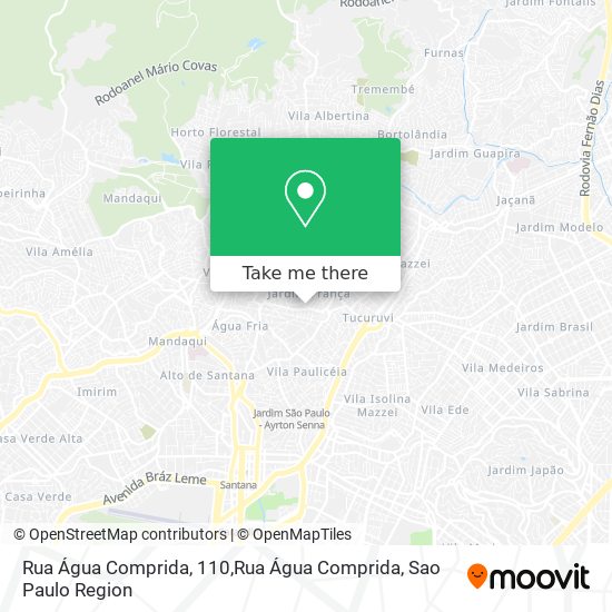 Mapa Rua Água Comprida, 110,Rua Água Comprida