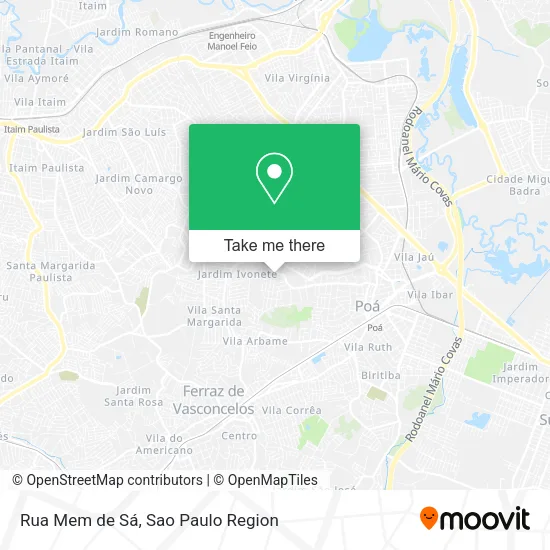 Rua Mem de Sá map