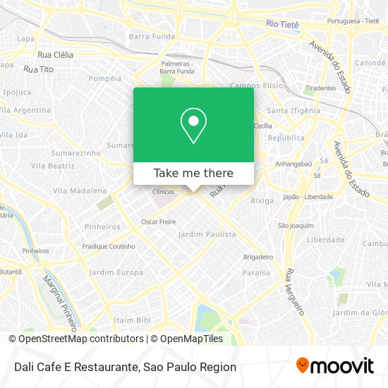 Mapa Dali Cafe E Restaurante