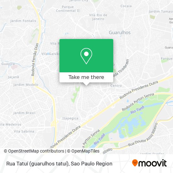 Rua Tatuí (guarulhos tatuí) map