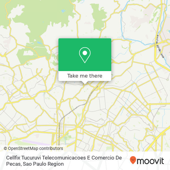 Mapa Cellfix Tucuruvi Telecomunicacoes E Comercio De Pecas