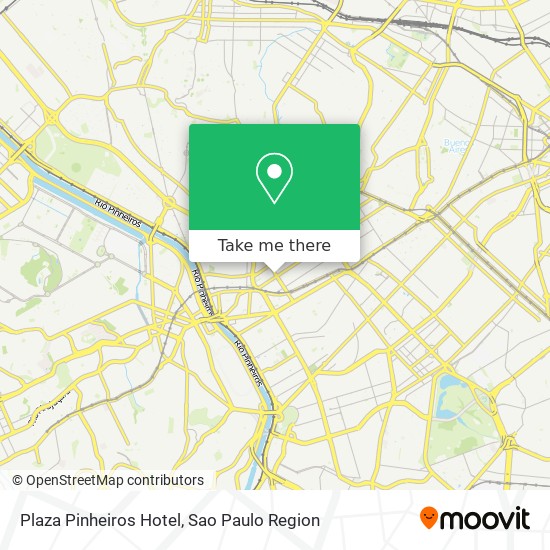 Mapa Plaza Pinheiros Hotel