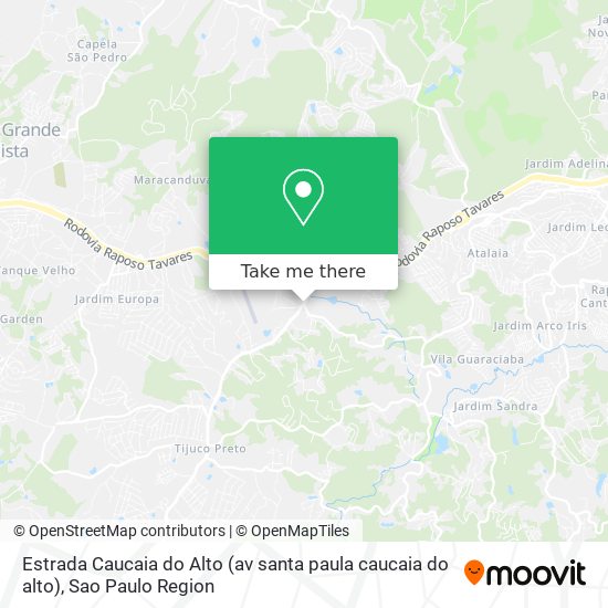 Estrada Caucaia do Alto (av santa paula caucaia do alto) map