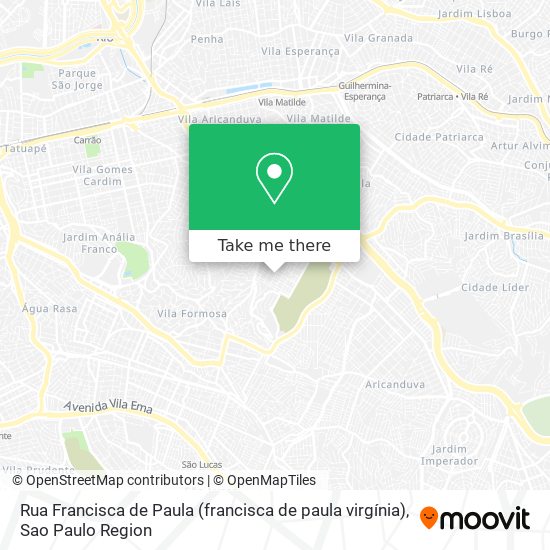 Mapa Rua Francisca de Paula (francisca de paula virgínia)