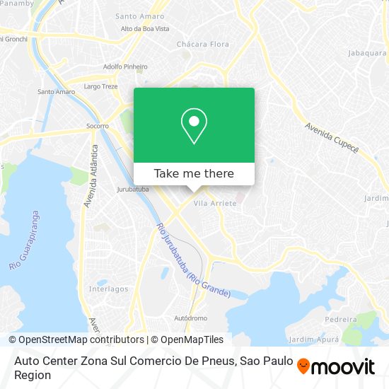 Mapa Auto Center Zona Sul Comercio De Pneus