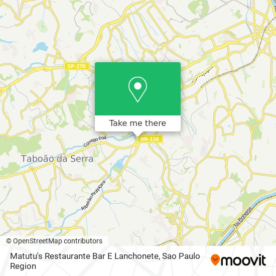 Matutu's Restaurante Bar E Lanchonete map