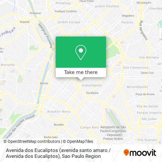 Mapa Avenida dos Eucaliptos (avenida santo amaro / Avenida dos Eucaliptos)