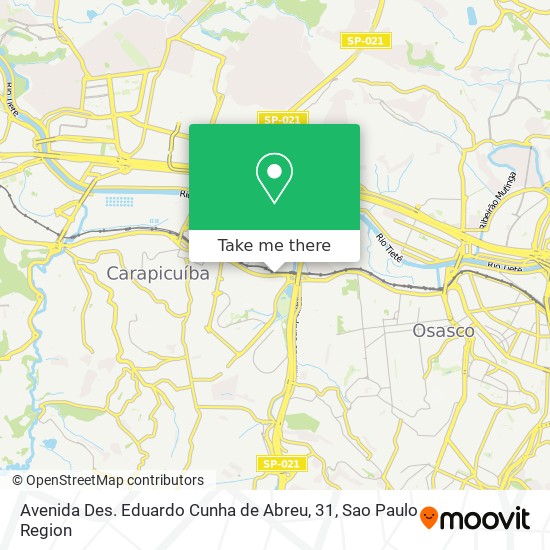 Avenida Des. Eduardo Cunha de Abreu, 31 map