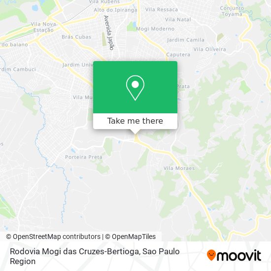 Mapa Rodovia Mogi das Cruzes-Bertioga