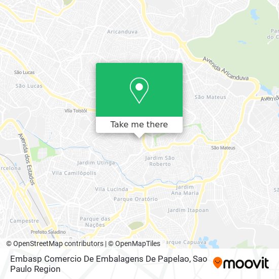 Embasp Comercio De Embalagens De Papelao map