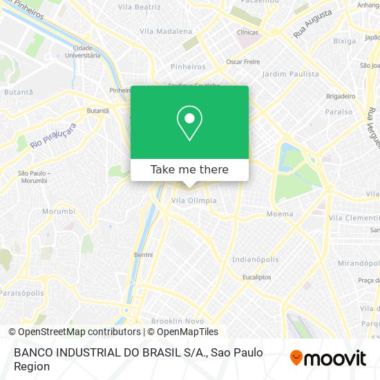 Mapa BANCO INDUSTRIAL DO BRASIL S / A.