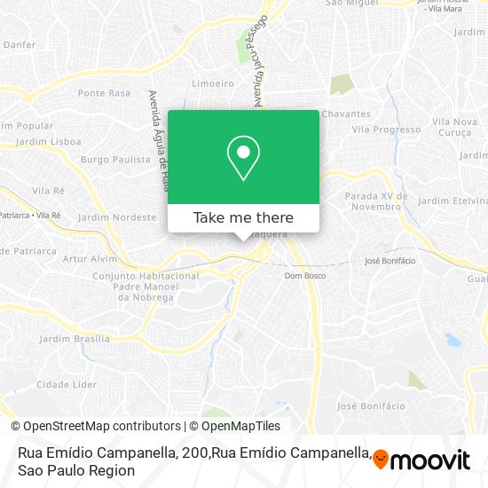 Mapa Rua Emídio Campanella, 200,Rua Emídio Campanella