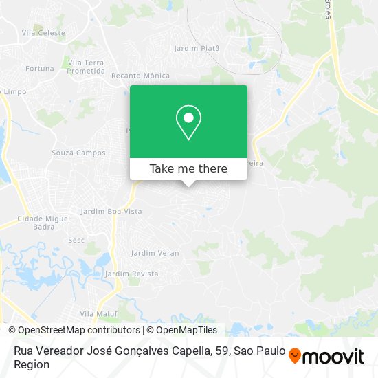 Mapa Rua Vereador José Gonçalves Capella, 59