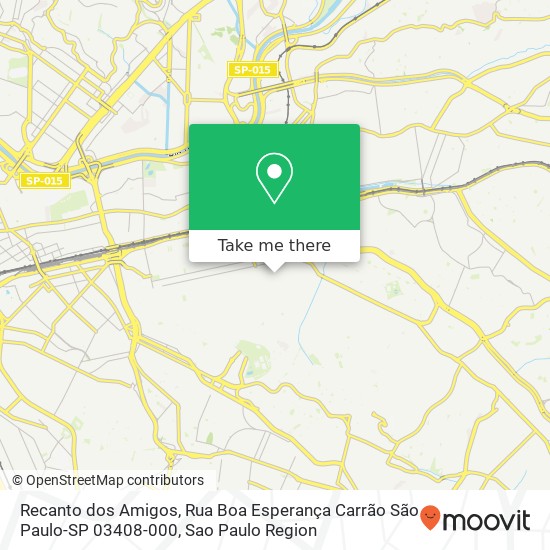 Recanto dos Amigos, Rua Boa Esperança Carrão São Paulo-SP 03408-000 map