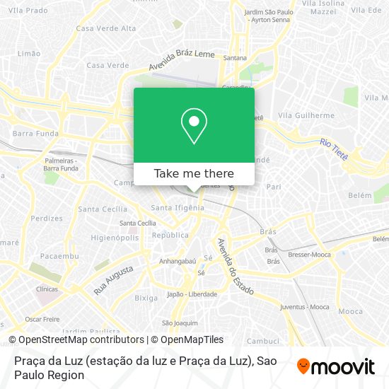 Mapa Praça da Luz (estação da luz e Praça da Luz)