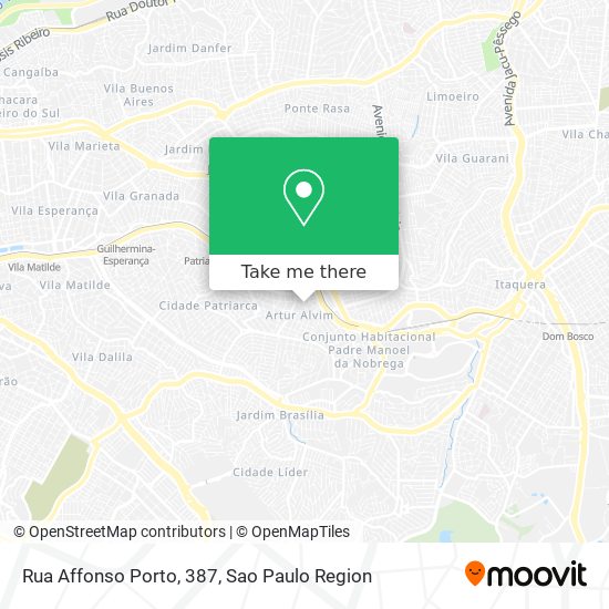 Mapa Rua Affonso Porto, 387