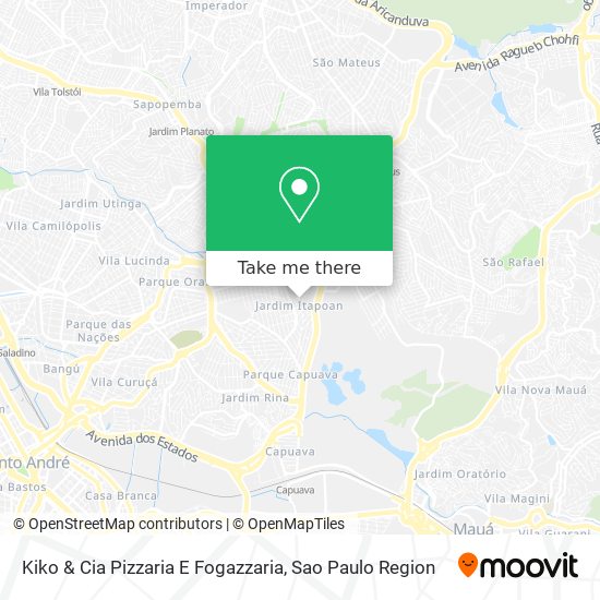 Kiko & Cia Pizzaria E Fogazzaria map