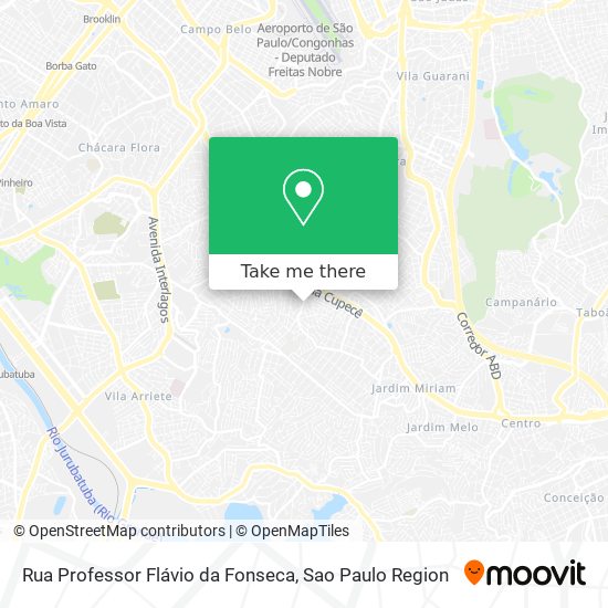 Mapa Rua Professor Flávio da Fonseca