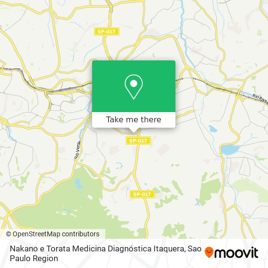 Mapa Nakano e Torata Medicina Diagnóstica Itaquera