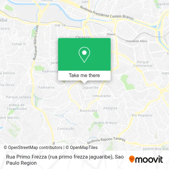 Rua Primo Frezza (rua primo frezza jaguaribe) map