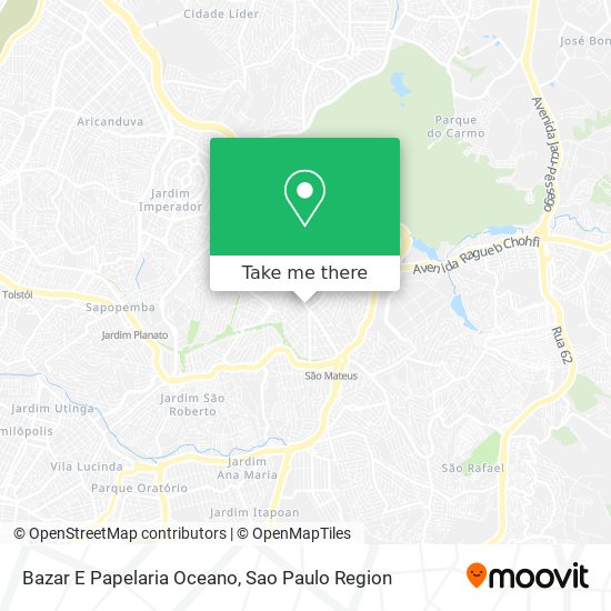 Bazar E Papelaria Oceano map