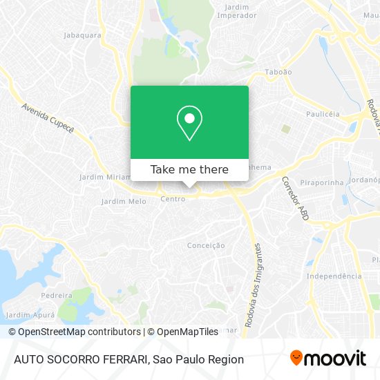 Mapa AUTO SOCORRO FERRARI