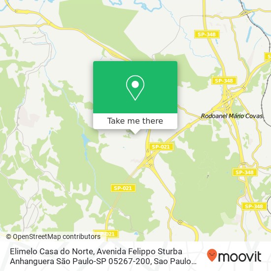 Mapa Elimelo Casa do Norte, Avenida Felippo Sturba Anhanguera São Paulo-SP 05267-200