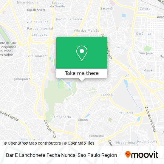 Bar E Lanchonete Fecha Nunca map