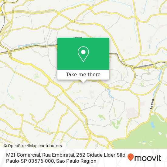 M2f Comercial, Rua Embirataí, 252 Cidade Líder São Paulo-SP 03576-000 map